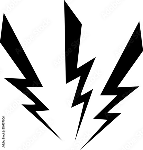Lightning icon Flat illustration on white background..eps