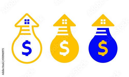 House prices growth icon vector image