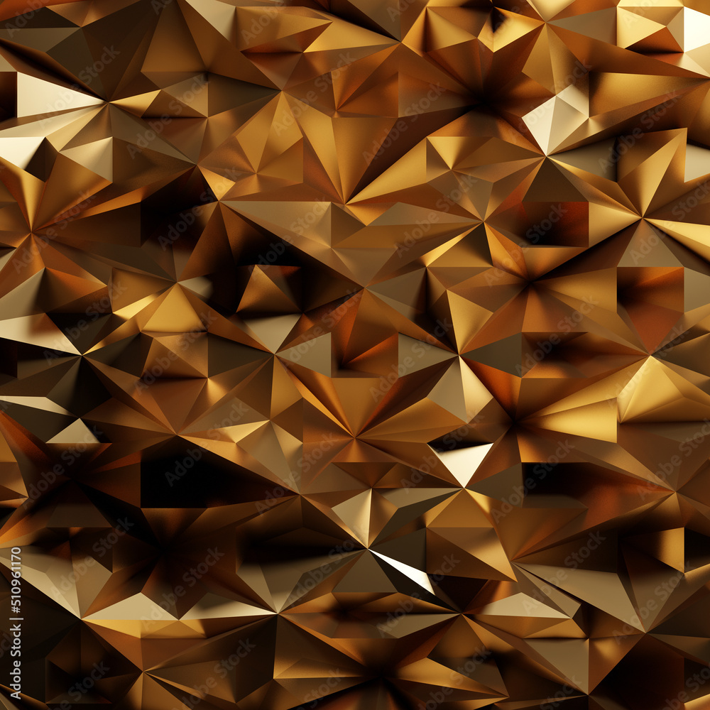 Fototapeta premium Gold metal background. Brushed metallic texture. 3d rendering