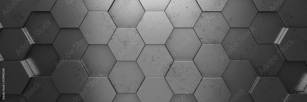 Futuristic and technological hexagonal background. 3d rendering Futuristic and technological hexagonal background. 3d rendering