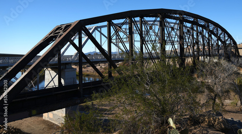 The Ocean-to-Ocean Bridge, built in 1915,  is a through truss bridge spanning the Colorado River in Yuma, Arizona. , it was the earliest example of a through truss bridge in Arizona.
