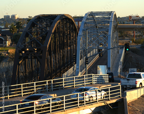 The Ocean-to-Ocean Bridge, built in 1915,  is a through truss bridge spanning the Colorado River in Yuma, Arizona. , it was the earliest example of a through truss bridge in Arizona.