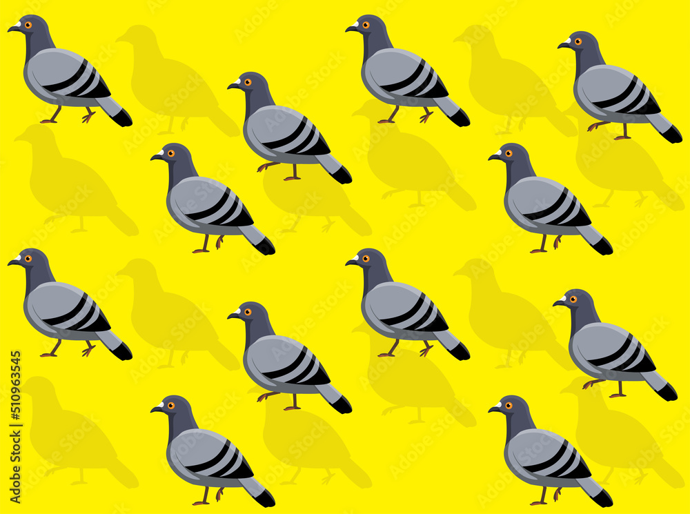 Fototapeta premium Animal Pigeon Walking Seamless Wallpaper Background