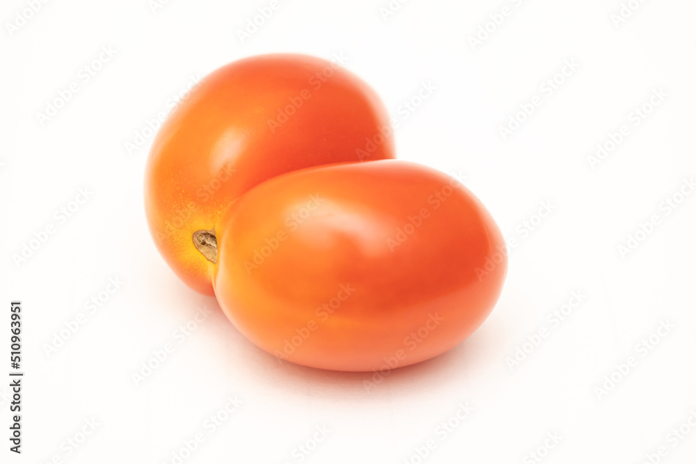 Tomato twins isolated on white background Tomato twins isolated on white background