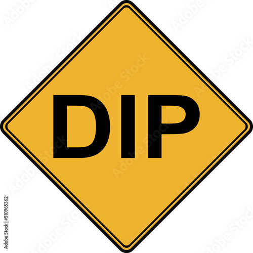 A US road sign, a hollow or a road depression.