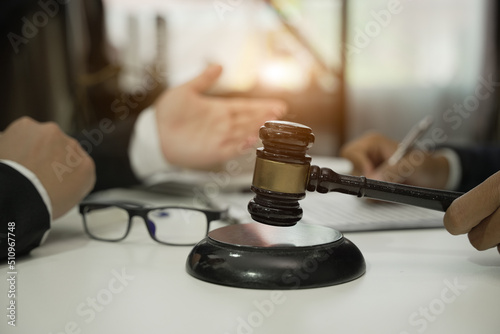 Fototapet Lawyers having  Concepts of  Legal services at the law office work Legal advice