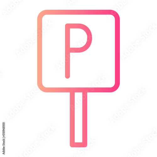 parking gradient icon