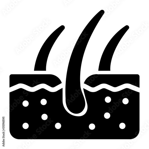 dermis glyph icon