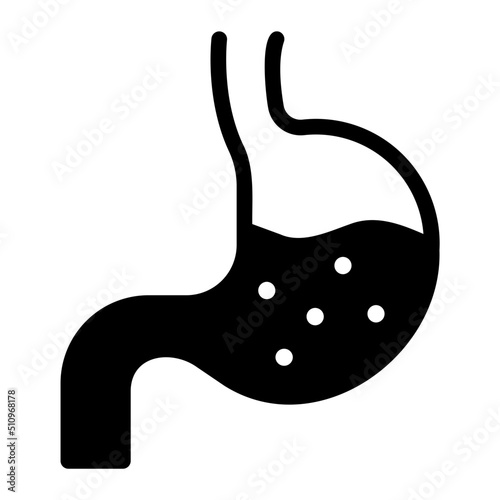 stomach glyph icon
