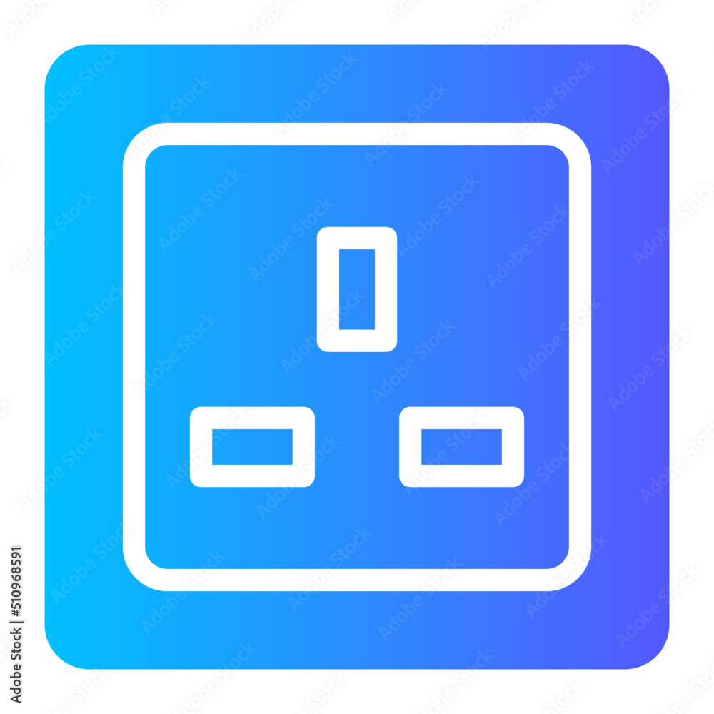 power socket gradient icon power socket gradient icon