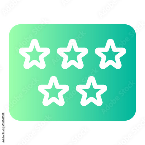 five stars gradient icon photo