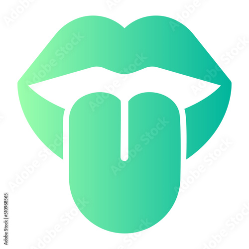 tongue gradient icon