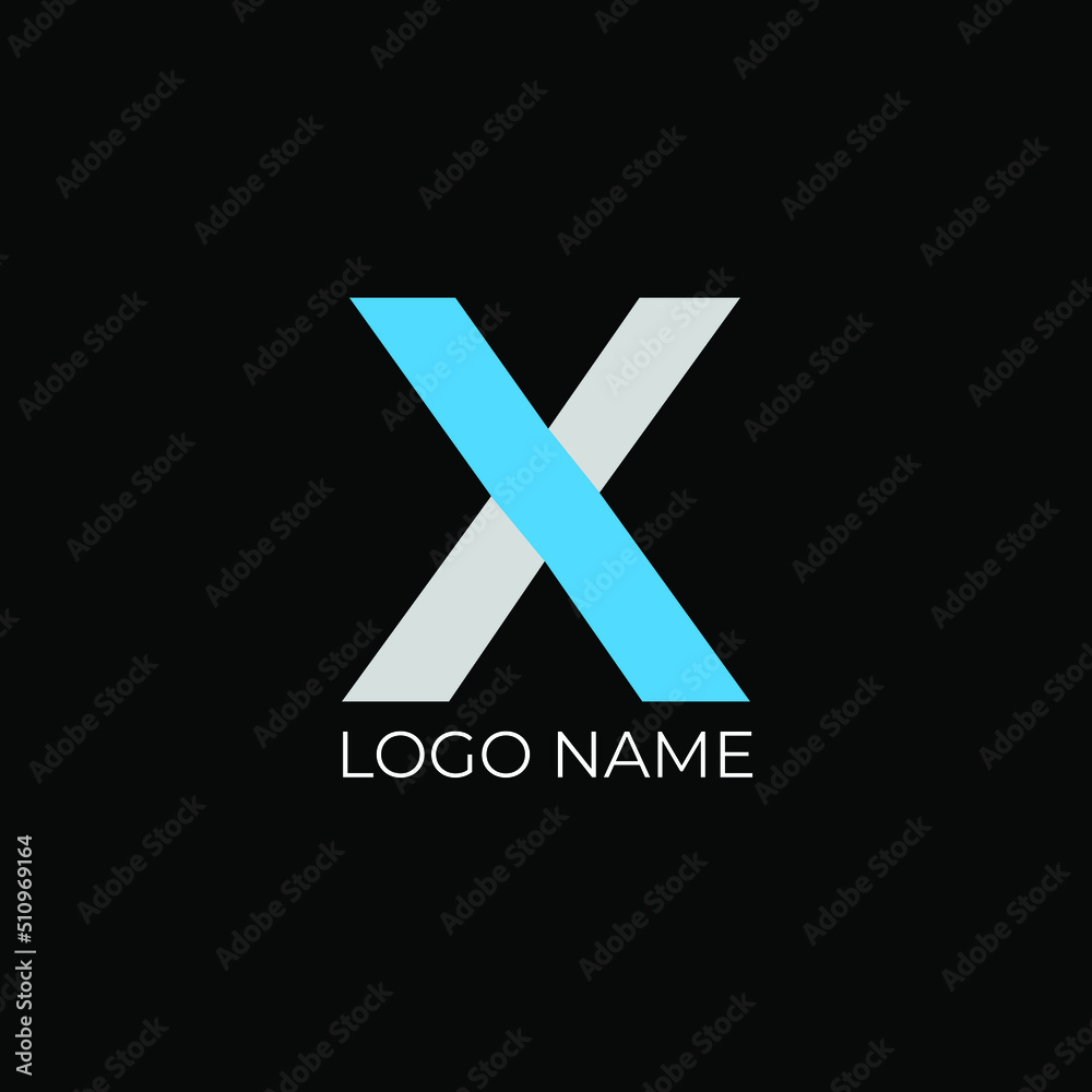 X letter initial logo with blue and grey, logo design, company logo X letter initial logo with blue and grey, logo design, company logo