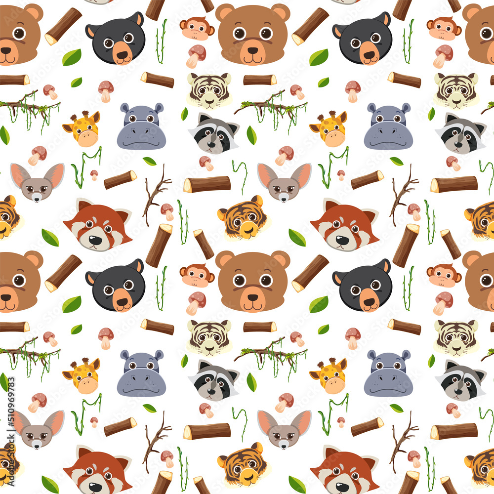 Cute animals seamless pattern Cute animals seamless pattern