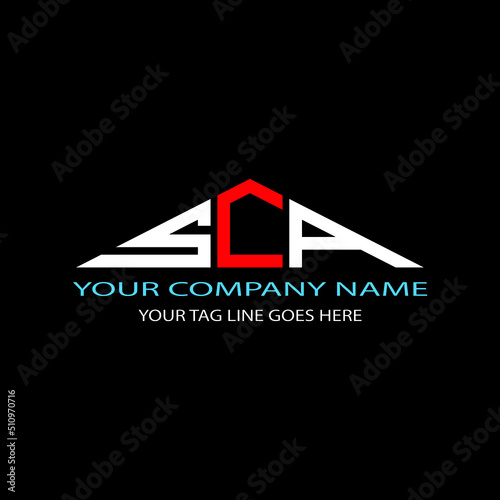 SCA letter logo creative design with vector graphic photo