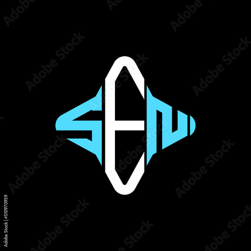 SEN letter logo creative design with vector graphic