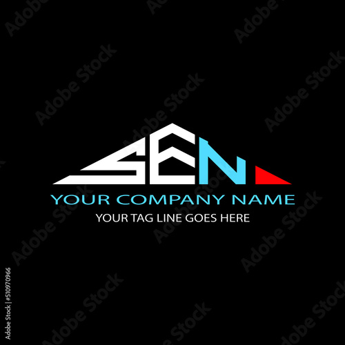 SEN letter logo creative design with vector graphic