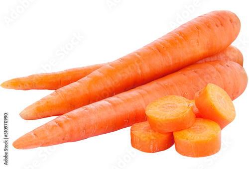 Foto carrots on a white background