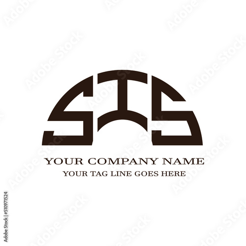 SIS letter logo creative design with vector graphic