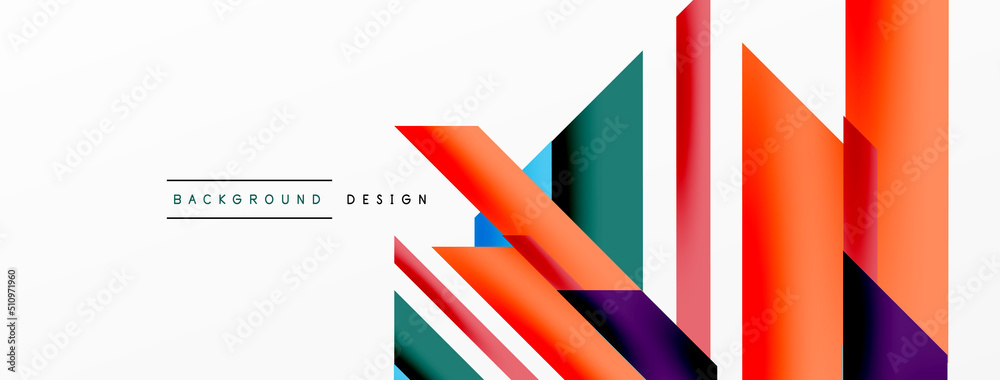 Minimal geometric abstract background. Dynamic 3d lines composition. Trendy techno business template for wallpaper, banner, background or landing Minimal geometric abstract background. Dynamic 3d lines composition. Trendy techno business template for wallpaper, banner, background or landing