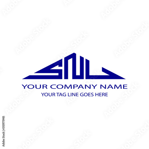 SNU letter logo creative design with vector graphic
