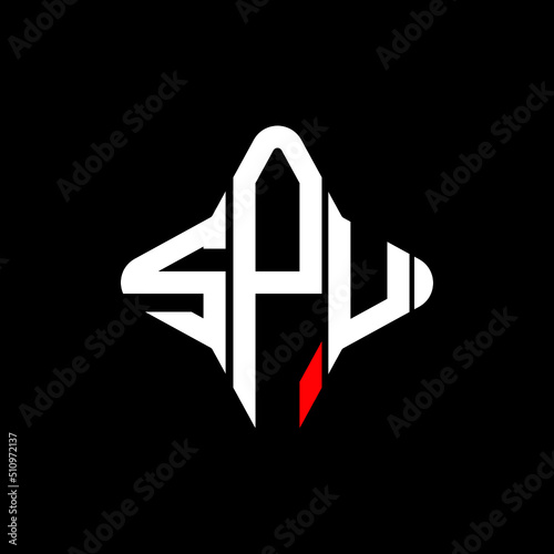 SPU letter logo creative design with vector graphic