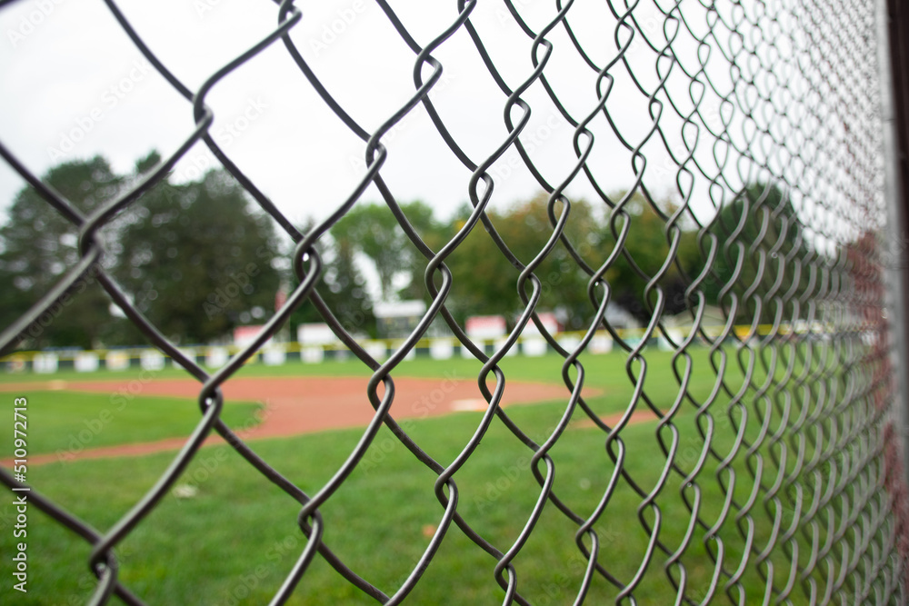 Fototapeta premium Baseball Field Fence