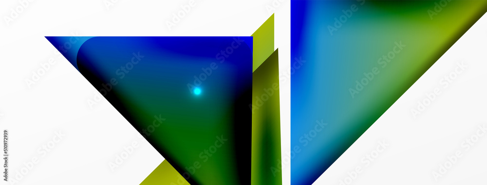 Abstract background. Simple color geometric shapes composition with 3d effect, lights and shadows. Vector Illustration For Wallpaper, Banner, Background, Card, Book Illustration, landing page