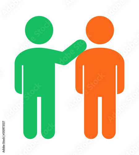 話しかける人のピクトグラム