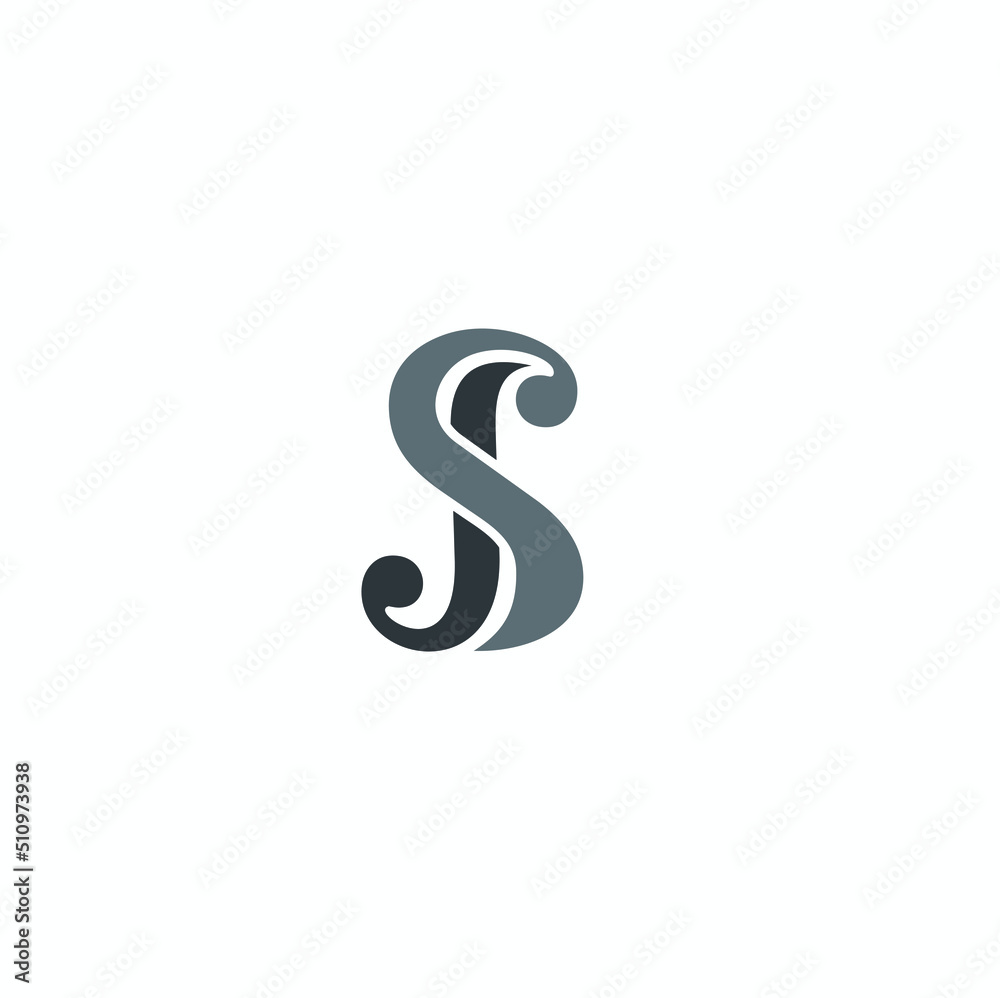 initial icon of sj, sj logo template, vector art. initial icon of sj, sj logo template, vector art.