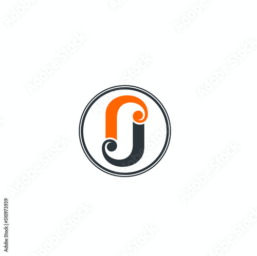 initial icon of sj, sj logo template, vector art.