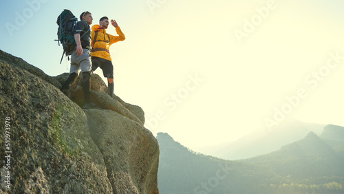 two men on mountaintop