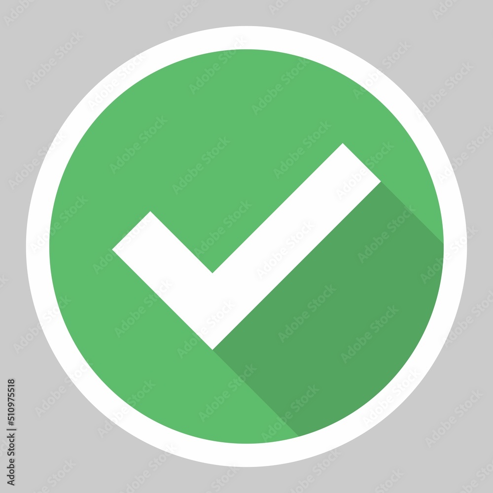 Check marks, Tick marks, Accepted, Approved, Yes, Correct, Ok, Right Choices, Task Completion, Voting. - vector mark symbols in green. White stroke and shadow design. Isolated icon. Check marks, Tick marks, Accepted, Approved, Yes, Correct, Ok, Right Choices, Task Completion, Voting. - vector mark symbols in green. White stroke and shadow design. Isolated icon.