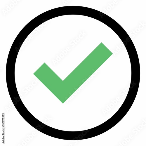 Check marks, Tick marks, Accepted, Approved, Yes, Correct, Ok, Right Choices, Task Completion, Voting. - vector mark symbols in green. Isolated icon.