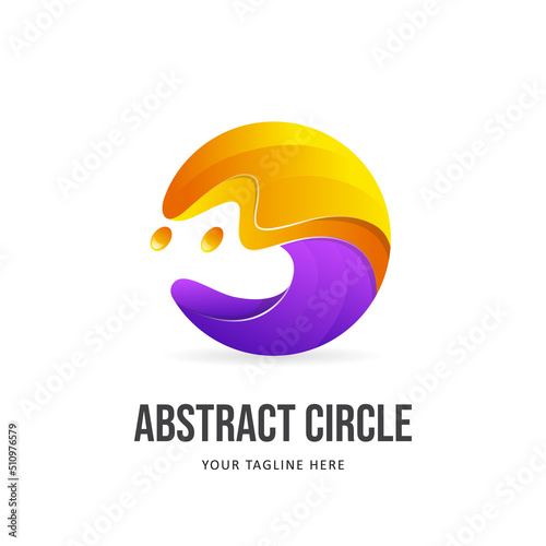 Colorful Circle Wave Logo Template