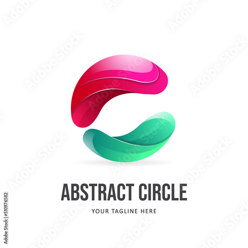 Colorful Circle Wave Logo Template