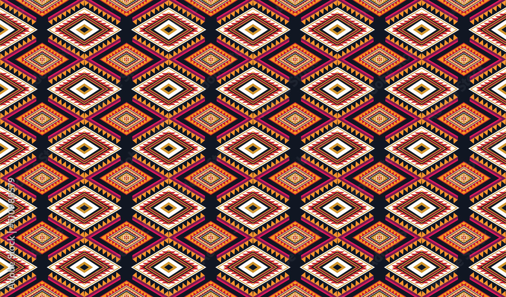 Ikat ethnic geometric pattern design. for background,fabric,wrapping,clothing,wallpaper,Batik,carpet,embroidery style. Ikat ethnic geometric pattern design. for background,fabric,wrapping,clothing,wallpaper,Batik,carpet,embroidery style.