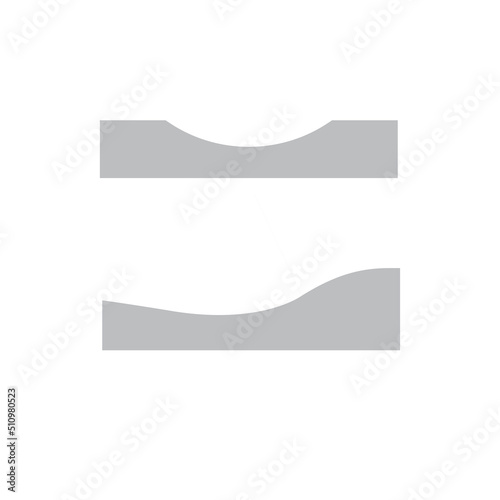 Concrete gutter cover vector illustration in cross section or profile view. Precast concrete product for install in stormwater drainage system, on top of drain gutter, trench, ditch, street gutter.
