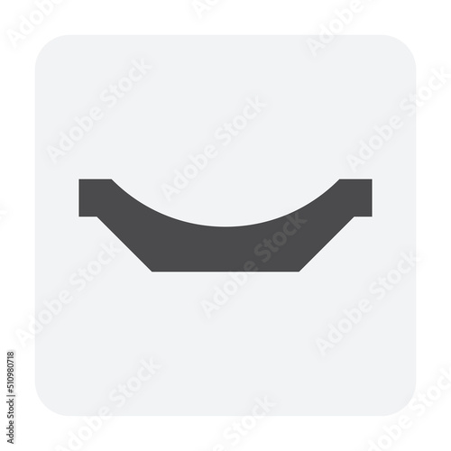 Open drain gutter vector icon. May called trench, ditch, street or concrete gutter for irrigation, stormwater drainage system. To drain water from lawn, yard, garden, road, city, driveway to sewer.
