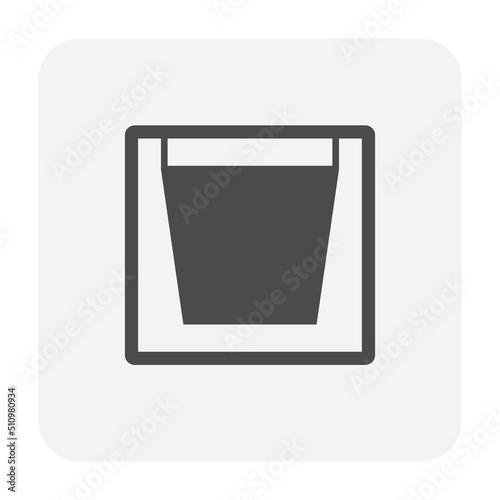 Drain gutter and cover vector icon. May called trench, ditch, street or concrete gutter for irrigation, stormwater drainage system by drain water from lawn, garden, yard, road, city, driveway to sewer