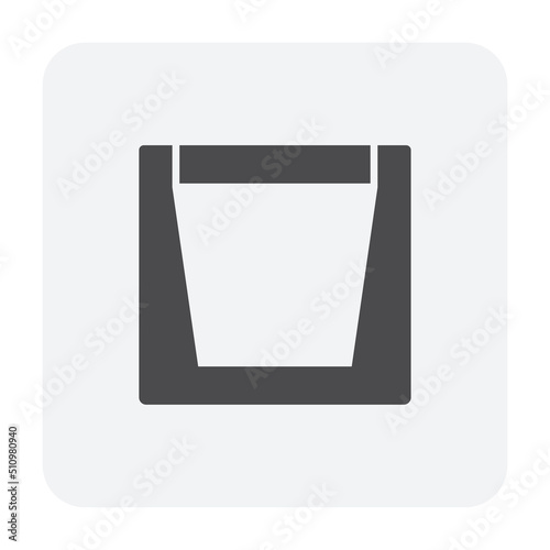 Drain gutter and cover vector icon. May called trench, ditch, street or concrete gutter for irrigation, stormwater drainage system by drain water from lawn, garden, yard, road, city, driveway to sewer