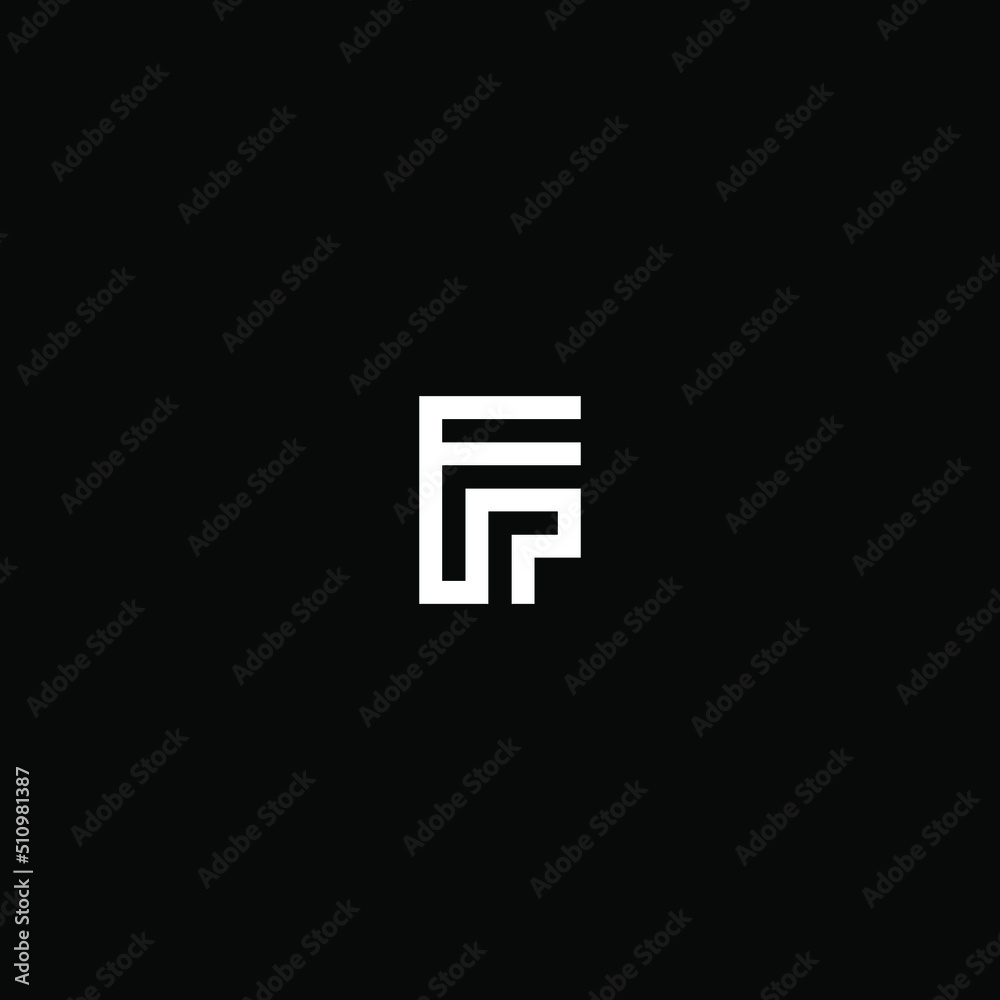 FP PF initial monogram vector icon illustration FP PF initial monogram vector icon illustration