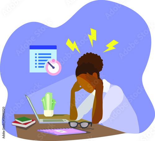 Woman does not have time to submit a report on work