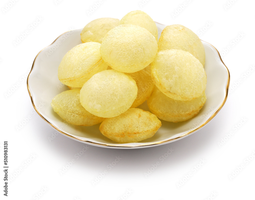 pommes soufflées, French puffed fried potatoes pommes soufflées, French puffed fried potatoes