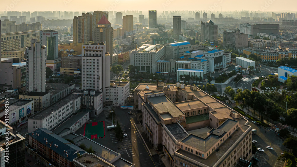 Fototapeta premium Landscape of People's Square in Changchun, China
