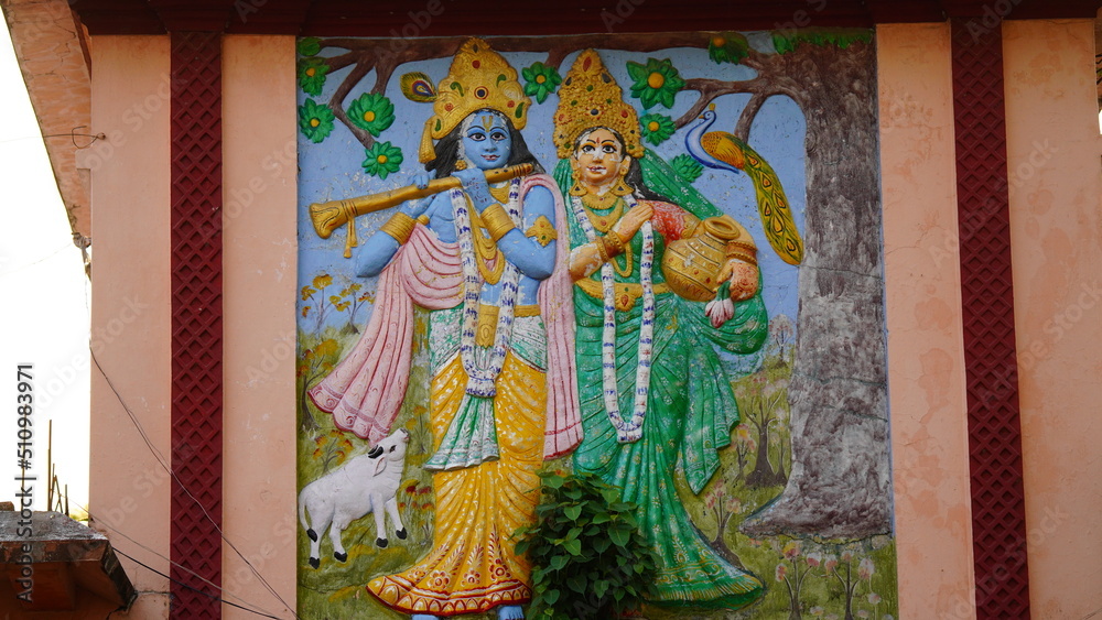 statue of radha with krishna image