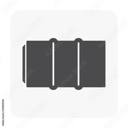 Sewer vector icon. May called reinforced cement concrete pipe, rccp, drain pipe or precast concrete pipe for install or construction at underground, road for drainage system of water, flood, sewage.