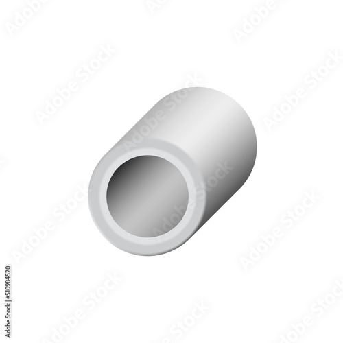 Sewer vector illustration. May called reinforced cement concrete pipe, drain pipe or precast concrete pipe for install, construction at underground, road, driveway in drainage system of water, sewage.