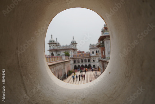 creative and selective shoot of janakpur temple in nepal photo