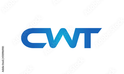 Connected CWT Letters logo Design Linked Chain logo Concept	 photo
